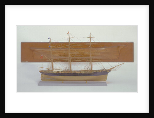Half block and full hull model of the 'Titania' by unknown