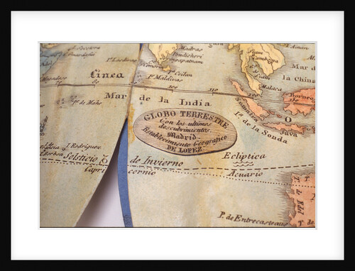 Inscription in Indian Ocean by Pedro Martin de Lopez
