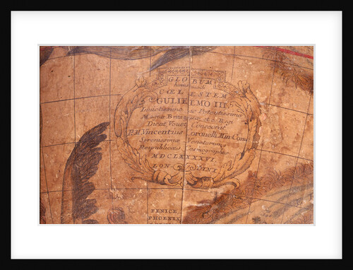 Cartouche below Cetus by Vincenzo Coronelli