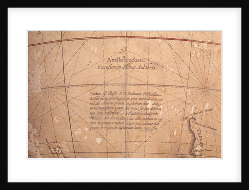 Imprint in Pacific Ocean by Willem Jansz Blaeu