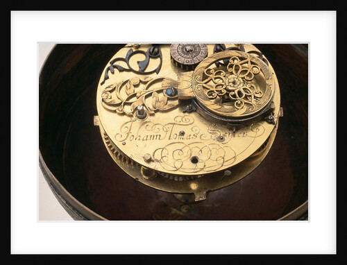 Watch movement and inscription by Johannes Janssonius