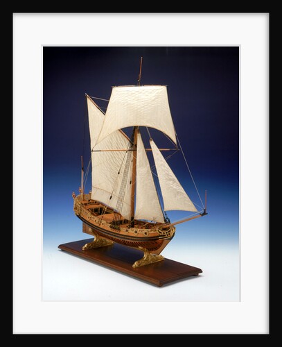 Skeleton model, royal yacht, starboard by unknown