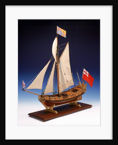 Skeleton model, royal yacht, port by unknown