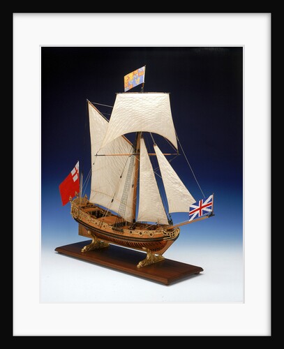 Skeleton model, royal yacht, starboard by unknown