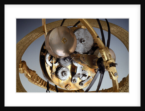 Winding wheels of celestial clockwork globe by Isaac Habrecht II