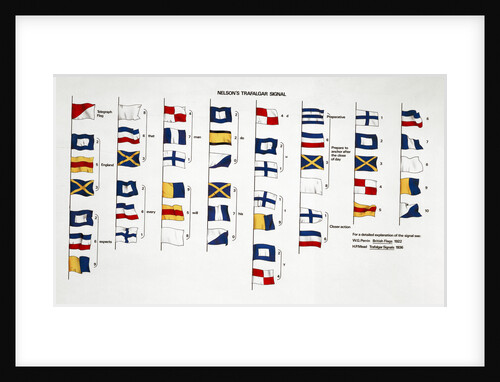 Horatio Nelson's flag signal at the Battle of Trafalgar, 1805 by unknown
