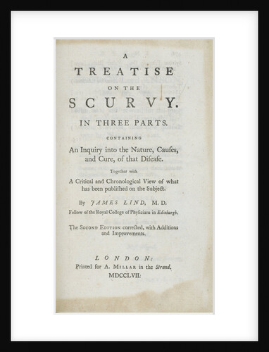 'A Treatise on the Scurvy' frontispiece by unknown