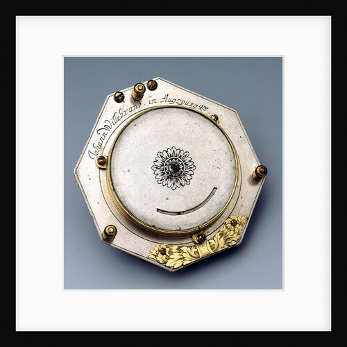 Augsburg dial, underside by Johann Martin Willebrand