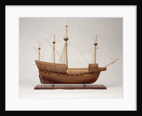 Full hull model of 'Mary Rose' (1509), a 60-gun sailing warship by Bassett-Lowke Ltd