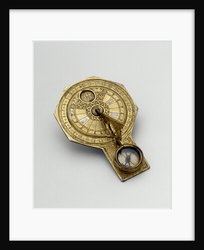 Horizontal sun and moon dial by unknown