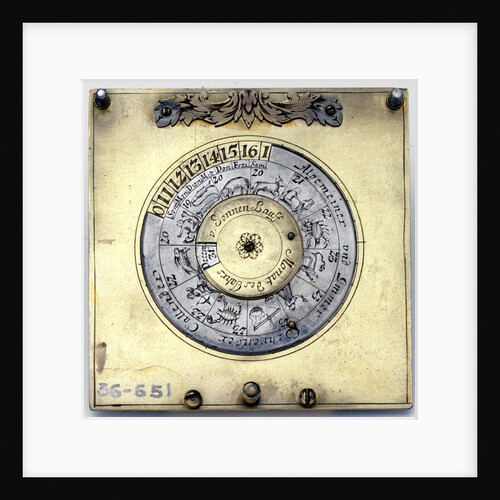 Crescent dial, underside of base by Johann Martin