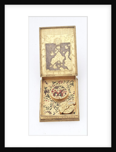 Astronomical compendium, inside of base and back of compass by Christoph Schissler