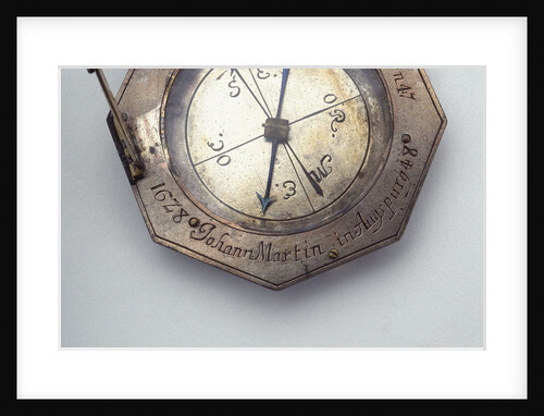 Augsburg dial, detail of signature by Johann Martin