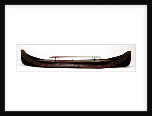 Full hull model, collapsible lifeboat, broadside, collapsed for stowage by G. L. Berthon