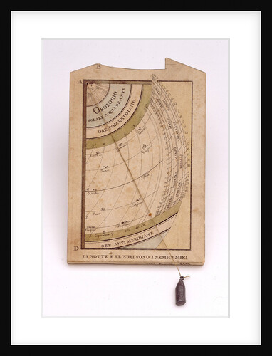 Obverse of Horary quadrant by unknown