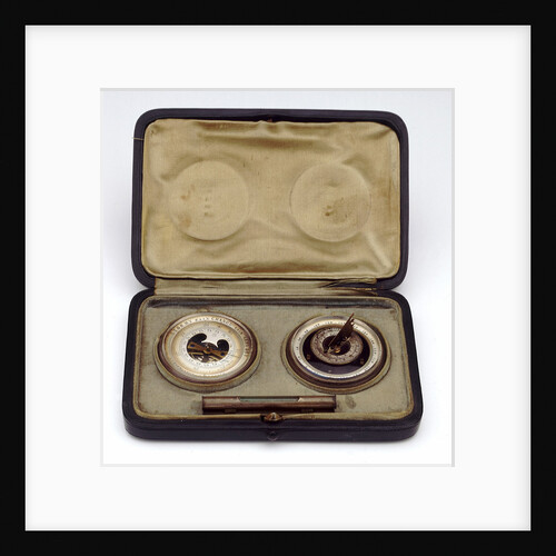 Horizontal dial, in case, with a travelling barometer by unknown