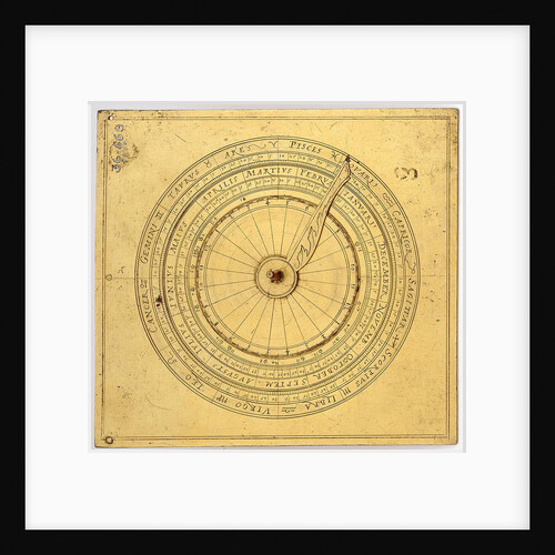 Regiomontanus dial, underside by Johann Krabbe