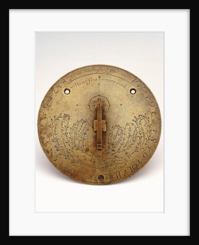 Horizontal pedestal dial for latitude 51˚ north by Thomas Crow