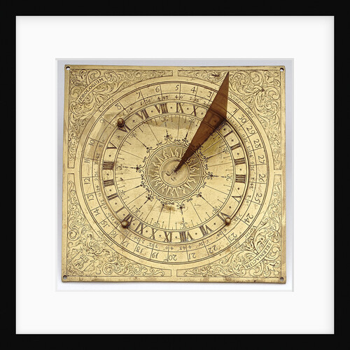Horizontal sun and moon pedestal dial by unknown