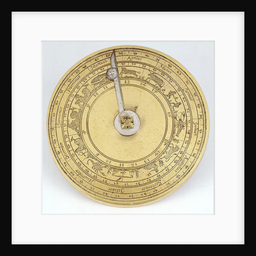 Magnetic azimuth dial, outer side of lid by Johannes Buschmann