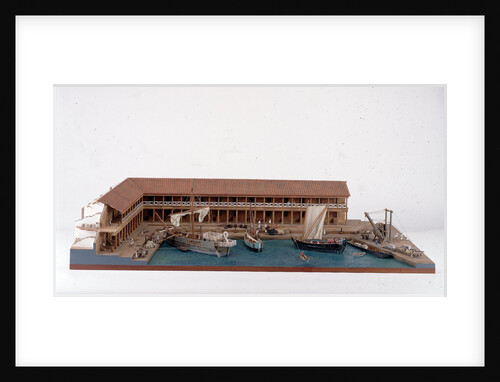 Topographic model, Roman Port of Lepis Magna by Kenneth Britten