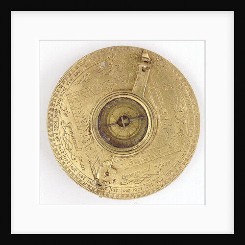 Astronomical compendium, leaf IVa, compass and theodolite by Humphrey Cole
