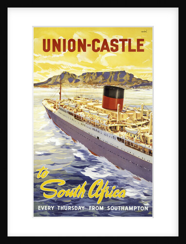 Union Castle Line Poster; South Africa by unknown