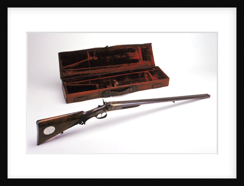 German made shotgun owned by the Sultan of  Witu (with case). by W. Foerster
