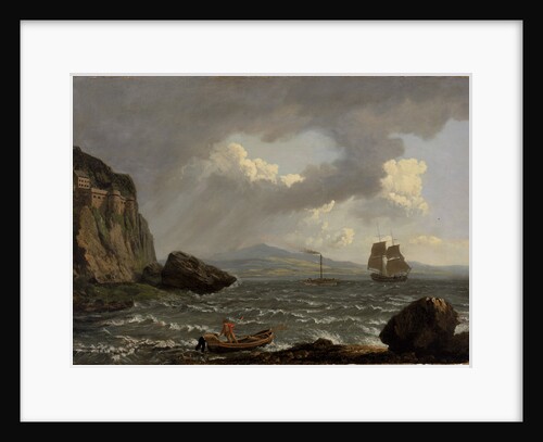 Paddle steamer 'Dumbarton Castle' in the Clyde off Dumbarton Rock by John Wilson