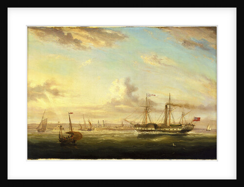 The paddle steamer Superb off Folkstone by William Adolphus Knell