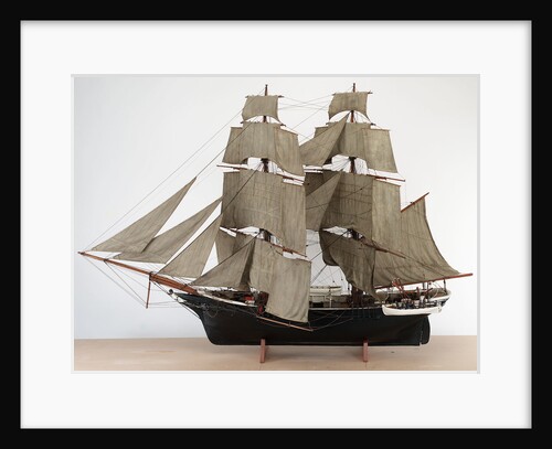 A full hull model of a Merchant sailing brig, circa 1840 by Unknown