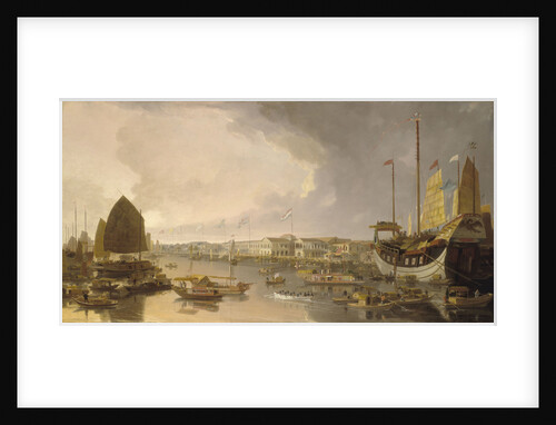 A view of the European factories at Canton by William Daniell