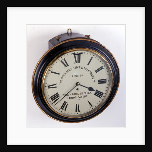 Electrically-corrected dial clock by The Standard Time and Telephone Co.