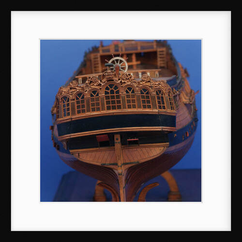 22-gun sloop, stern view, detail by unknown