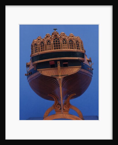 22-gun sloop, stern view, detail by unknown