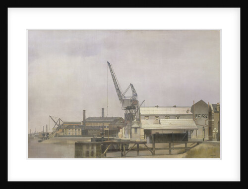 Hollick's Wharf on the Blackwall Reach of the Thames, Greenwich by Jesse Dale Cast