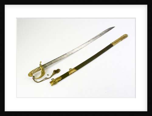 Solid half-basket hilted sword by Unknown