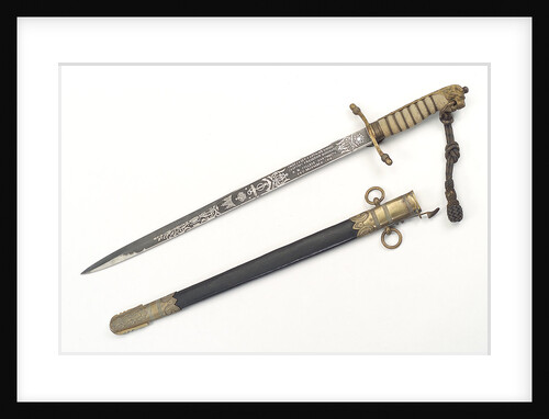 Dirk, made after 1856, which belonged to Rear-Admiral Geoffrey Frederick Burghard (active 1913-1952) by Gieves Ltd.