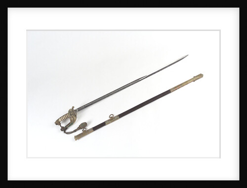 Solid half-basket hilted sword by unknown