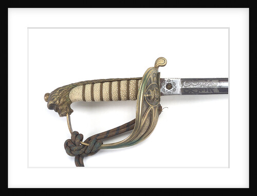 Solid half-basket hilted sword by Unknown