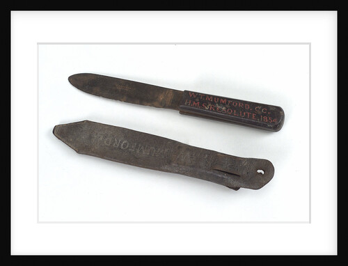 Seaman's knife owned by W.T. Mumford (active 1854) by unknown