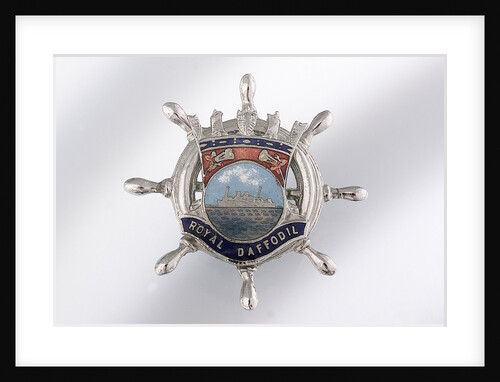 Enamelled metal brooch by unknown