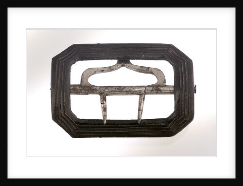 Japanned steel shoe buckle by unknown