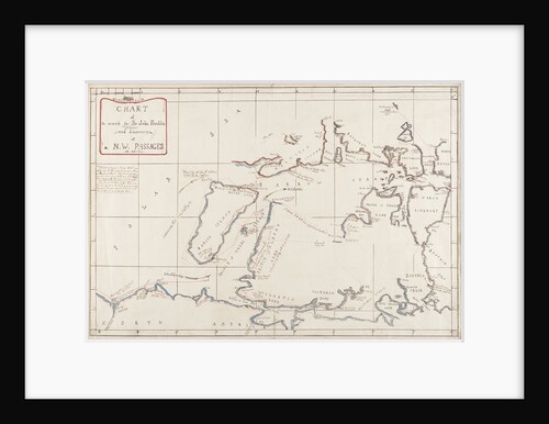 Chart of the search for Sir John Franklin and discovery of the North West Passage by Edward Augustus Inglefield