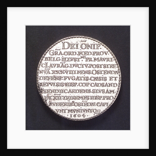 Medal commemorating the defence of Sluys and Ostend, 1603; reverse by unknown