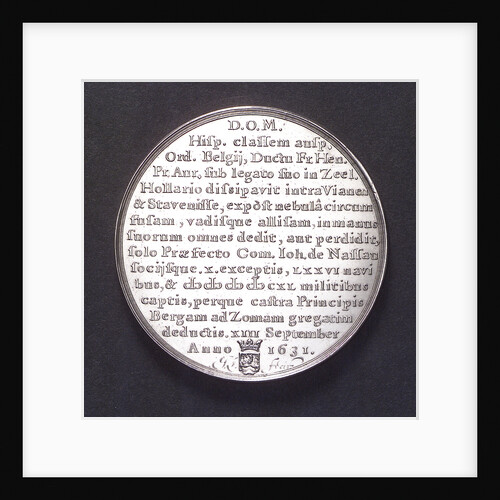 Medal commemorating the Spanish fleet captured at the Slaak, 1631; reverse by J. Looff