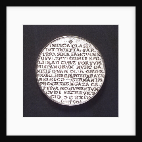 Medal commemorating Admiral Heyn and the capture of the Spanish silver fleet off Matanzas, 1628; reverse by W. Versteegh