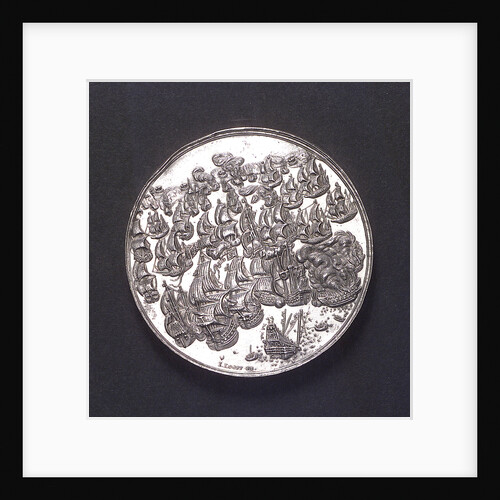 Medal commemorating the destruction of the Spanish fleet off Dover, 1639; obverse by J. Looff