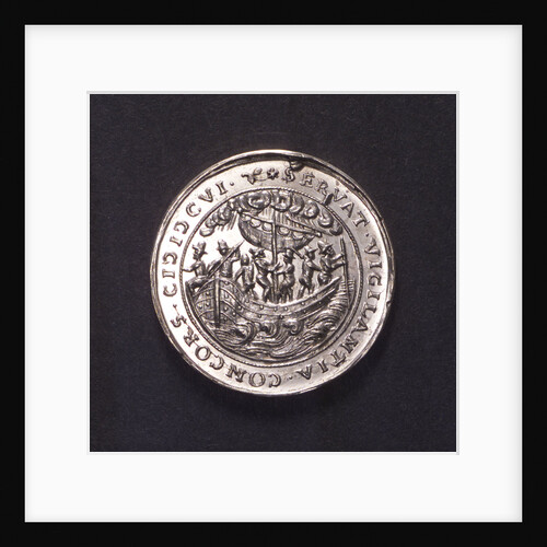 Counter commemorating the defeat of the Dutch fleet under Admiral Houtain, 1606; obverse by unknown