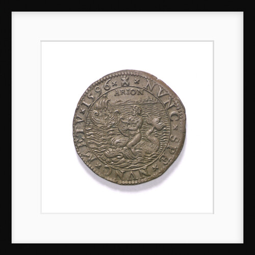 Counter commemorating revived sea trade, 1596; obverse by unknown
